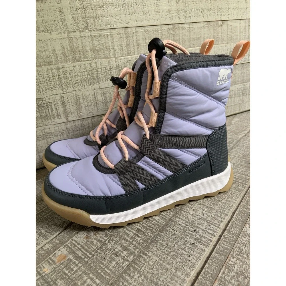 Sorel Whitney II Boots Short Lace Waterproof Insulated Youth Big Girls Size 2